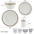 thumbnail image 5 of Pfaltzgraff® Ezra Taupe 16-Piece Dinnerware Set Round, 5 of 11