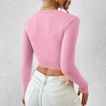 thumbnail image 6 of Sevevn Womens Fall Winter Kink Cropped Sweater Causal Crew Neck Ribbed Knit Pullover Jumper Tops, 6 of 6