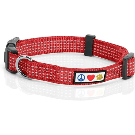 UPC: 0051907198994 | Pawtitas Reflective Dog Collar Adjustable for Extra Small Dogs – Red Collar