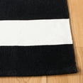 thumbnail image 5 of SAFAVIEH Montauk Saranna Striped Cotton Area Rug, Black/Ivory, 4' x 6', 5 of 9