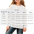 thumbnail image 3 of BLVB Crewneck Sweatshirts for Little Girls Cute Ruffle Pullover Long Sleeve Casual Spring Fall Tops for Kids(White-01,11-12 Years), 3 of 6