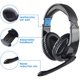 thumbnail image 3 of Auriculares SY-GX20 para gaming con micrófono externo y control de volumen - Sonido envolvente y diseño ergonómico - Compatible con PC, laptop y celular - Incluye adaptador 3.5mm - Color azul, 3 of 6