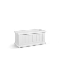 Cape Cod 24" x 11" x 11" Rectangle White Self-Watering Plastic Planter