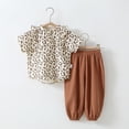 thumbnail image 2 of IROINNID Summer Clothes Thin Short-sleeved Cotton Gauze Two-piece Pajamas 3M, 2 of 3