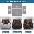 thumbnail image 5 of SCRAWLGOD Mushroom Daisy Floral Black Recliner Chair Covers Stretch Reclining Cover for Recliner Chair Washable 1 Seat Chair Covers for Reclining Chairs with Elastic Band for Dogs Pets, 5 of 7