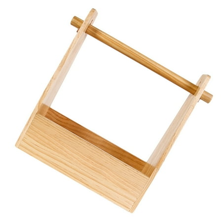 TAILTOSS 1Pcs Portable Wood Crate with Handle for Outdoor Picnic 11.8X10.2X5.5in