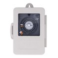 thumbnail image 1 of 24H Cycle Time Switch, 250VAC Contact Capacity Low Power Consumption 100-240VAC IP53  Rainproof Mechanical Timer Switch  for Home, 1 of 7