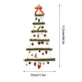 thumbnail image 3 of Tyidzon Wall Pediments Christmas Tree with Lights and Accessories, Wood Hanging Christmas Tree As Rustic Christmas Decor for Ornament Display, 3 of 6