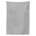 thumbnail image 2 of Floral Tablecloth, Simplistic Aster Flower Petals in Geometric Shapes Monochrome Classic, Rectangle Satin Table Cover Accent for Dining Room and Kitchen, 52" X 70", Black and White, by Ambesonne, 2 of 2