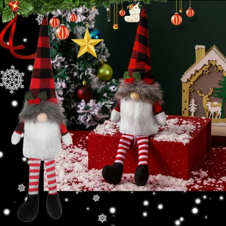 

HGWXX7 Home Decor Christmas Decorations Long Legged Doll European And American Style Old Man Pendant Gift Window Decoration