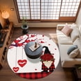 thumbnail image 2 of Valentine's Day Washable Area Rug&nbsp;3 ft Love Heart Tree Red Lips Rose Dwarf Soft Round&nbsp;Rugs for Living Room, Non Slip Carpet for Bedroom&nbsp;Entryway Dining Room, 2 of 9