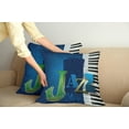 thumbnail image 3 of Ambesonne Abstract Throw Pillow Cover 2 Pack, Jazz Music Keys Guitar, 24", Navy Green White, 3 of 6
