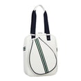 thumbnail image 2 of DYNWAVECA Tennis Bag Water Resistant Racquet Holder Practical Pouch Fashion Professional Tennis Racket Bag for Outdoor Travel Beginners white 1 shoulder, 2 of 10