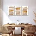 thumbnail image 3 of Elephant Stock Neutral Abstract Wall Art - Horizontal Multi Panel Canvas - Living Room Wall Decor - Abstract Multi Panel - Beige And Brown Decor - 56" x 27", 3 of 8
