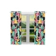 thumbnail image 2 of RYLABLUE Angry Shark Seamless Pattern Sea Life Window Curtain Window Treatments Kitchen Curtains 26x39 inches, 2 Pieces, 2 of 3