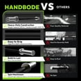 thumbnail image 3 of HANDBODE Olympic Barbell Bar 4 ft Weightlifting Bar for Powerlifting, Bench Press, Deadlift, Squat - 500 lb Capacity, Home & Gym Strength Training, Black & Silver, 3 of 10