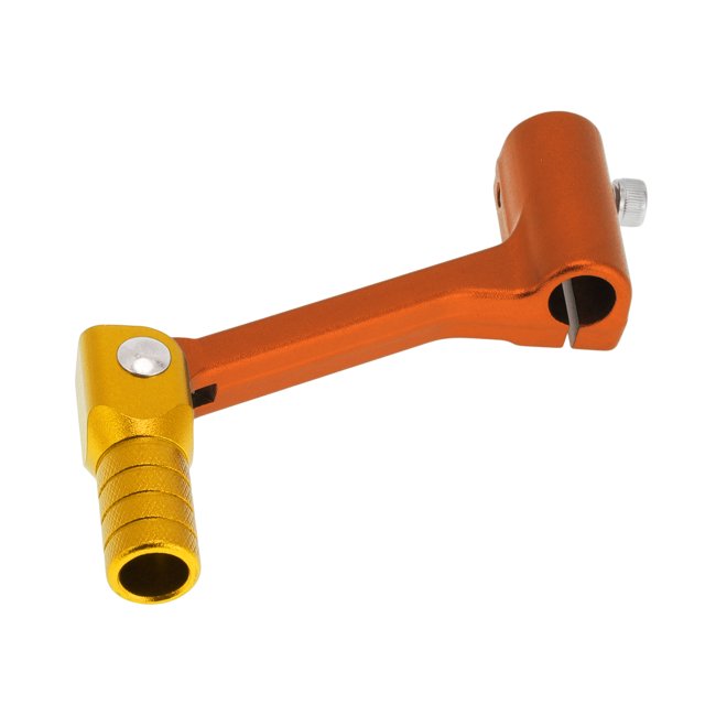 Palanca de cambio de marcha de motocicleta plegable para Bosuer Cheetah, aleación de aluminio, palanca de cambio naranja con cabeza dorada