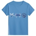 thumbnail image 4 of JAJAHO Girls Short Sleeve T Shirt Cute Ocean Animal Print Round Neck Loose Fit Summer Beach Graphic Tees For Kids Toddlers 1-13Y, 4 of 4