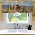 thumbnail image 6 of Western Cowboy Horse Window Valance for Kitchen, Grasslands Sky Nature Scenery Rod Pocket Short Curtain for Small Windows, Light Filtering Decorative Valance, 60 x 14 Inch, 1 Panel, 6 of 9