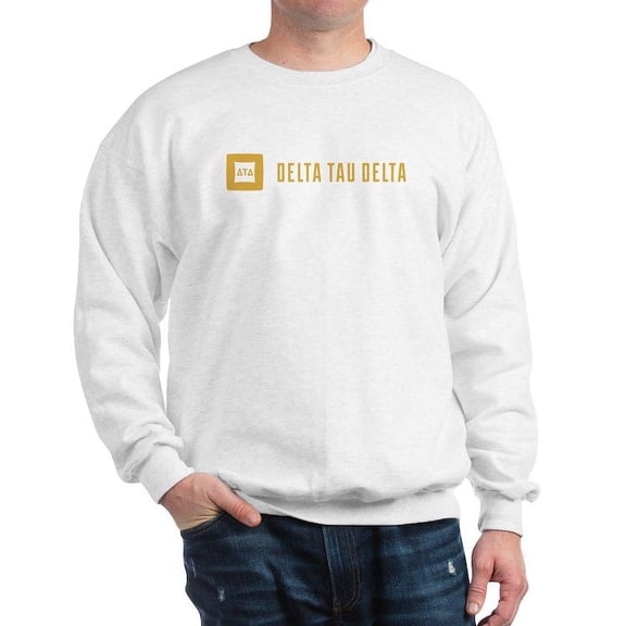 CafePress - Delta Tau Delta Gold Signature Sweatshirt - Crew Neck Sweatshirt