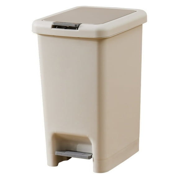 HBBKVI 1.7 Gallon Step-On Kitchen Trash Can, Plastic Trash Can for Home Office