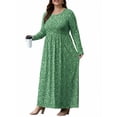 thumbnail image 3 of Cueply Women's Plus Size Maxi Dress Long Sleeve Crew Neck Empire Waist Casual Flowy Long Dresses for Women, 3 of 7