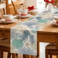 thumbnail image 5 of Nautical Coastaal Table Runner 90 Inches, Ocean Jellyfish Coral Seashells Conch Beige Bed Runner Dresser Scarves Tabletop for Indoor Outdoor Parties/Ceremony/Banquet, 13" x 90", 5 of 9