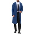 thumbnail image 2 of INSPIRE CHIC Winter Overcoat for Men's Single Breasted Notch Lapel Business Trench Coats 2XL Dark Blue, 2 of 6