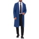 thumbnail image 2 of Abrigo de invierno INSPIRE CHIC para hombres, abrigo de trench de solapa de un solo botón, color azul oscuro, talla S, 2 of 6