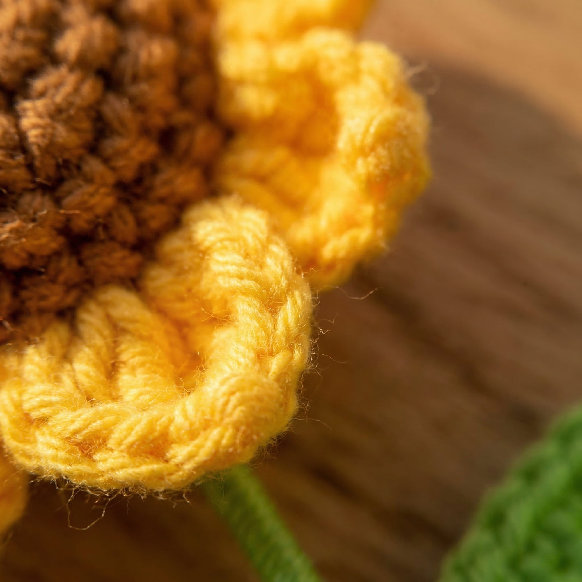 Unique Bargains 2Pcs Handmade Crochet Sunflower Potted Plant Rainbow Sunflower 4.3 in