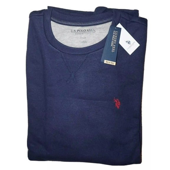 U.S. Polo Assn. Big and Tall Unisex Adult Embroidered Crew Neck Long Sleeve Sweatshirt,3XL