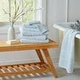 thumbnail image 4 of Market & Place 100% Cotton Waffle Weave 4-Piece Bath Towel Set, Spa Blue, 4 of 6