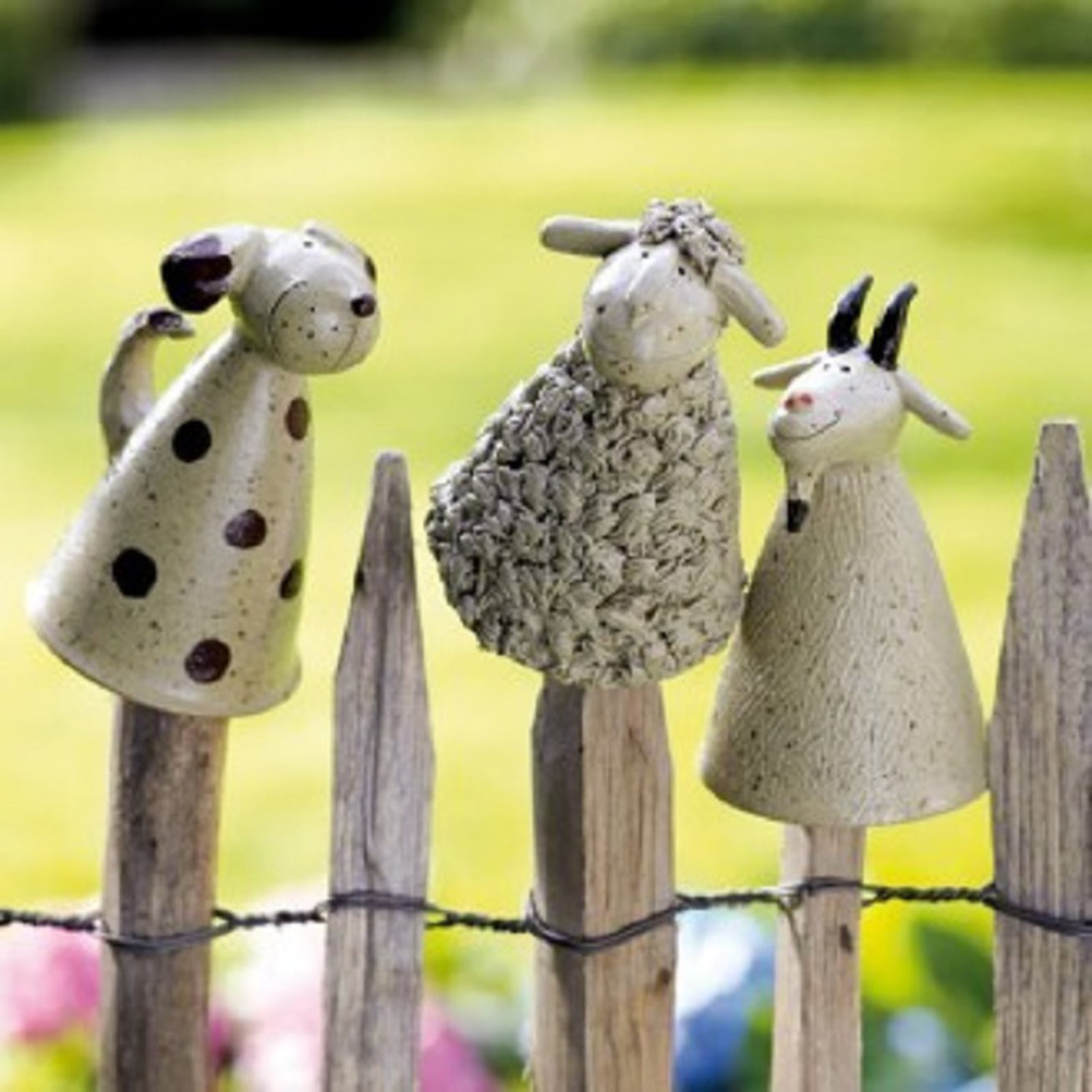 Cheers US Garden Statues Outdoor Decor,Outdoor Statue Fence Garden Decorations Ornaments for