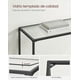thumbnail image 5 of VASAGLE Mesa De Consola con Vidrio Templado 5mm Montaje Fácil Pies Ajustables 80x40x78cm, 5 of 6
