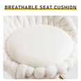 thumbnail image 6 of IVV Teddy Velvet Swivel Bar Stools Set of 2 - White Weaving Style Upholstered Counter Height Chairs with Gold-Plated Iron Legs, for Kitchen or Home Bar, 6 of 9