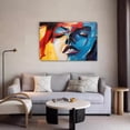 thumbnail image 5 of Abstract Facial Portrait Of a Woman With Closed Eyes And Slightly Parted Lip Poster Decorative Painting Canvas Wall Art Living Room Posters Bedroom Painting,Frame-style,08x12inch(20x30cm), 5 of 8