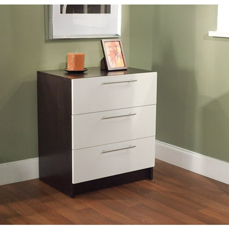 Tms Ava 3 Drawer Chest White Espresso Walmart Com