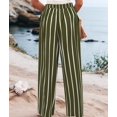thumbnail image 6 of Women'S Pants Casual Button Up High Waisted Wide Leg Trousers Green XXL, 6 of 7