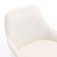 thumbnail image 3 of Zesthouse 25.6" Swivel Counter Height Bar Stools Set of 2, Modern Counter Height Chairs with Backs and Metal Legs, Upholstered Faux Leather Barstools for Kitchen Island, White, 3 of 10
