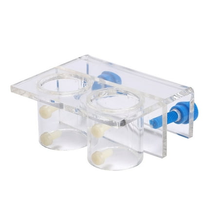 Transparent Acrylic Water Tube Soft Pipe Fixture for Fish Tank Aquarium(double holes fixture)