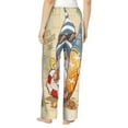 thumbnail image 3 of Disketp Hello Summer Cute Gnome Print Women'S Comfy Pajama Pants Casual Drawstring Palazzo Lounge Wide Leg Pants, 3 of 9