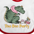 thumbnail image 4 of Inktastic Funny Tea Rex Party Boys or Girls Baby Bib, 4 of 4