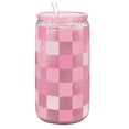 thumbnail image 2 of Vaso para beber SANDJEST Checker, vaso de cristal de 473 ml, 2 of 8