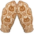 thumbnail image 1 of Warm Knit Cat Pattern Mittens Fuzzy Winter Gloves for Fall and Cold Weather Outdoor Use 2PCS, 1 of 9