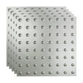thumbnail image 1 of FASÄDE Dome Decorative Vinyl 2ft x 2ft Lay in Ceiling Panel in Brushed Aluminum (5 Pack), 1 of 5