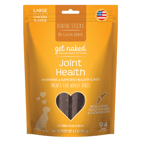 UPC: 0657546700422 | Get Naked Dental Chew Sticks Dog JOINT HEALTH LARGE 6.6 oz