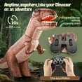 thumbnail image 6 of Jiakora Remote Control Inflatable Dinosaur Toy for Kids, Rechargeable Electric Walking Dinosaur with 360°Rotation, Toy for Boys Age 6-8 8-12 Birthday Gifts-Brown, 6 of 12