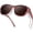 Brown Frame/Brown Lens, variant on Stylish Women's Oversized Fashion Glasses Over Prescription Eyewear, Protection, Teal Frame with Black Tint, Glossy Finish, Includes Protective Case