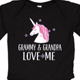 thumbnail image 4 of Inktastic Grammy and Grandpa Love Me Girl Unicorn Girls Long Sleeve Baby Bodysuit, 4 of 5