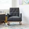 thumbnail image 4 of Dalston Tight Back Microfiber Indoor Nursery Rocking Chair in Dark Gray, 4 of 5